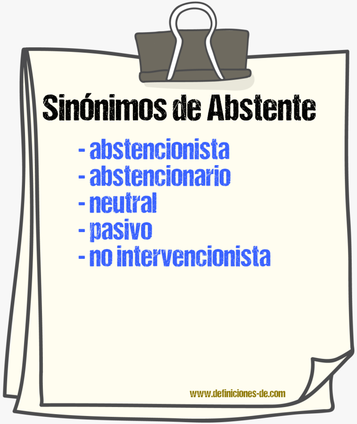 Sinónimos de abstente