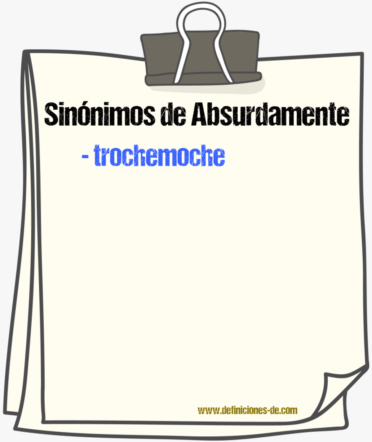 Sinnimos de absurdamente