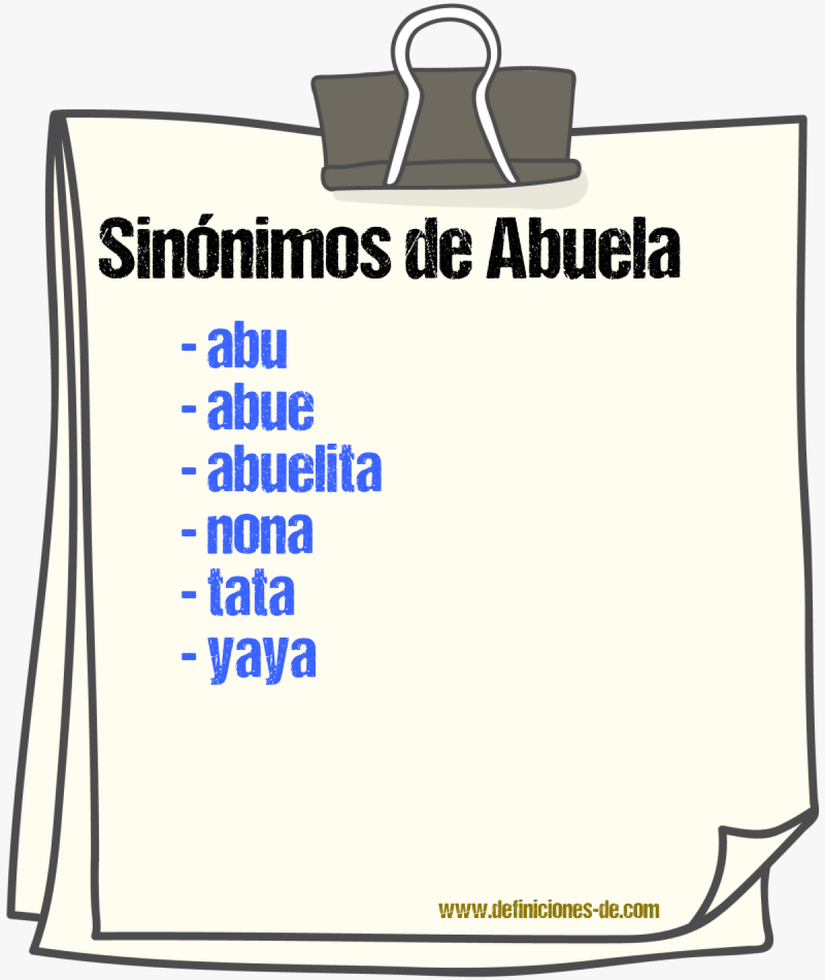 Sinnimos de abuela