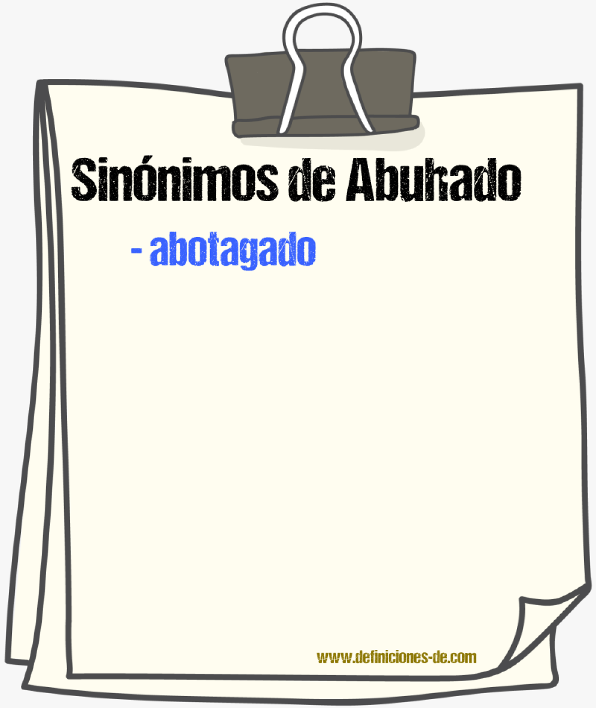 Sinnimos de abuhado