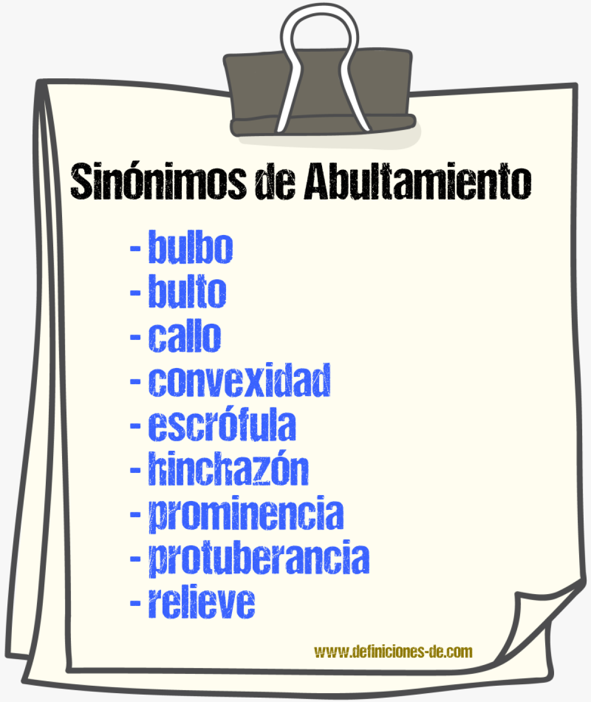 Sinnimos de abultamiento