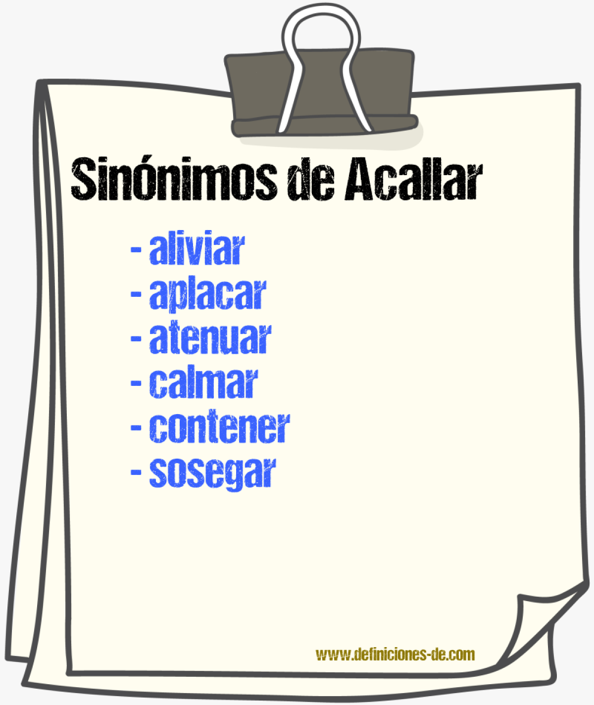 Sinnimos de acallar