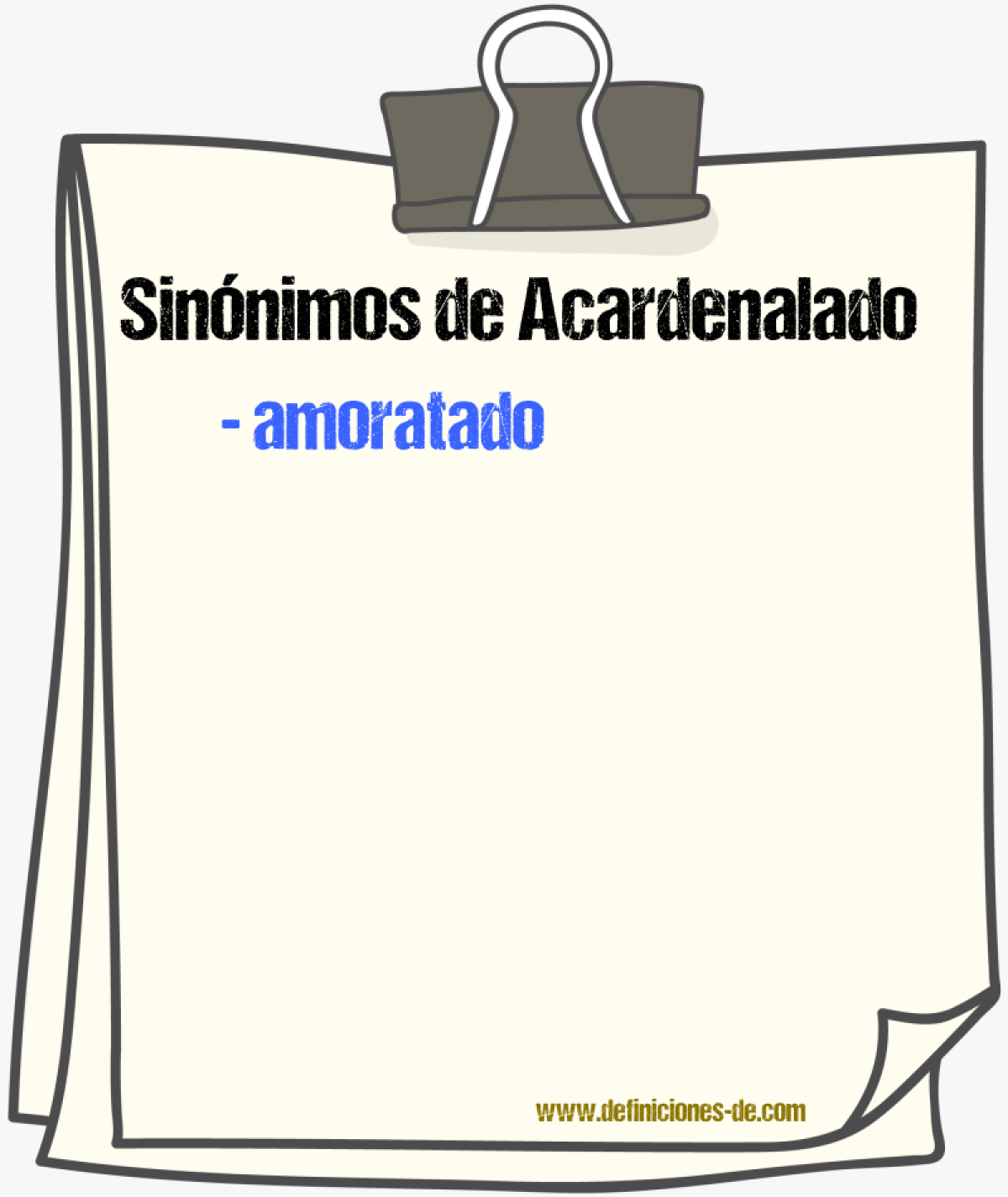 Sinnimos de acardenalado