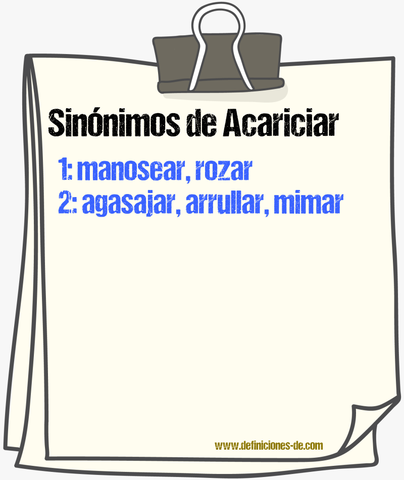 Sinnimos de acariciar