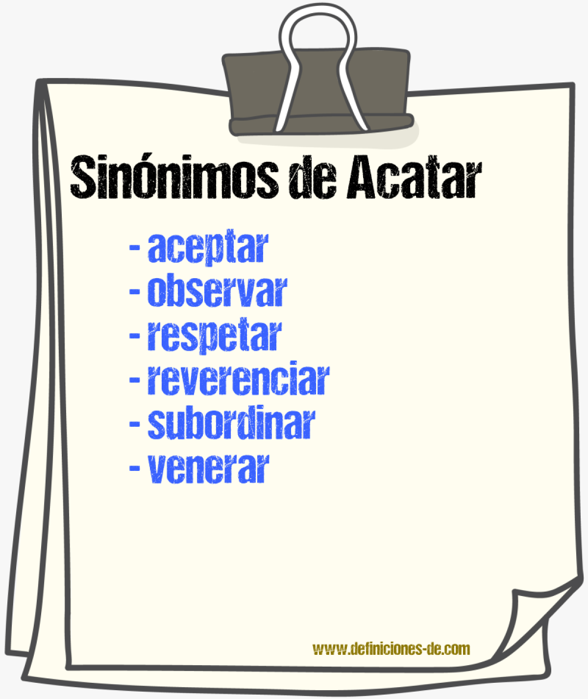 Sinnimos de acatar