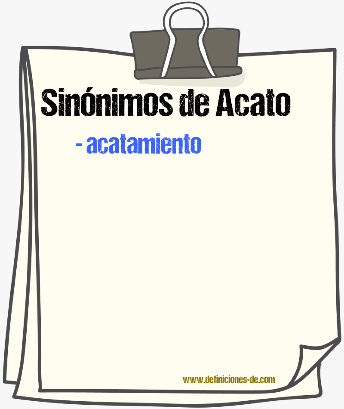 Sinnimos de acato