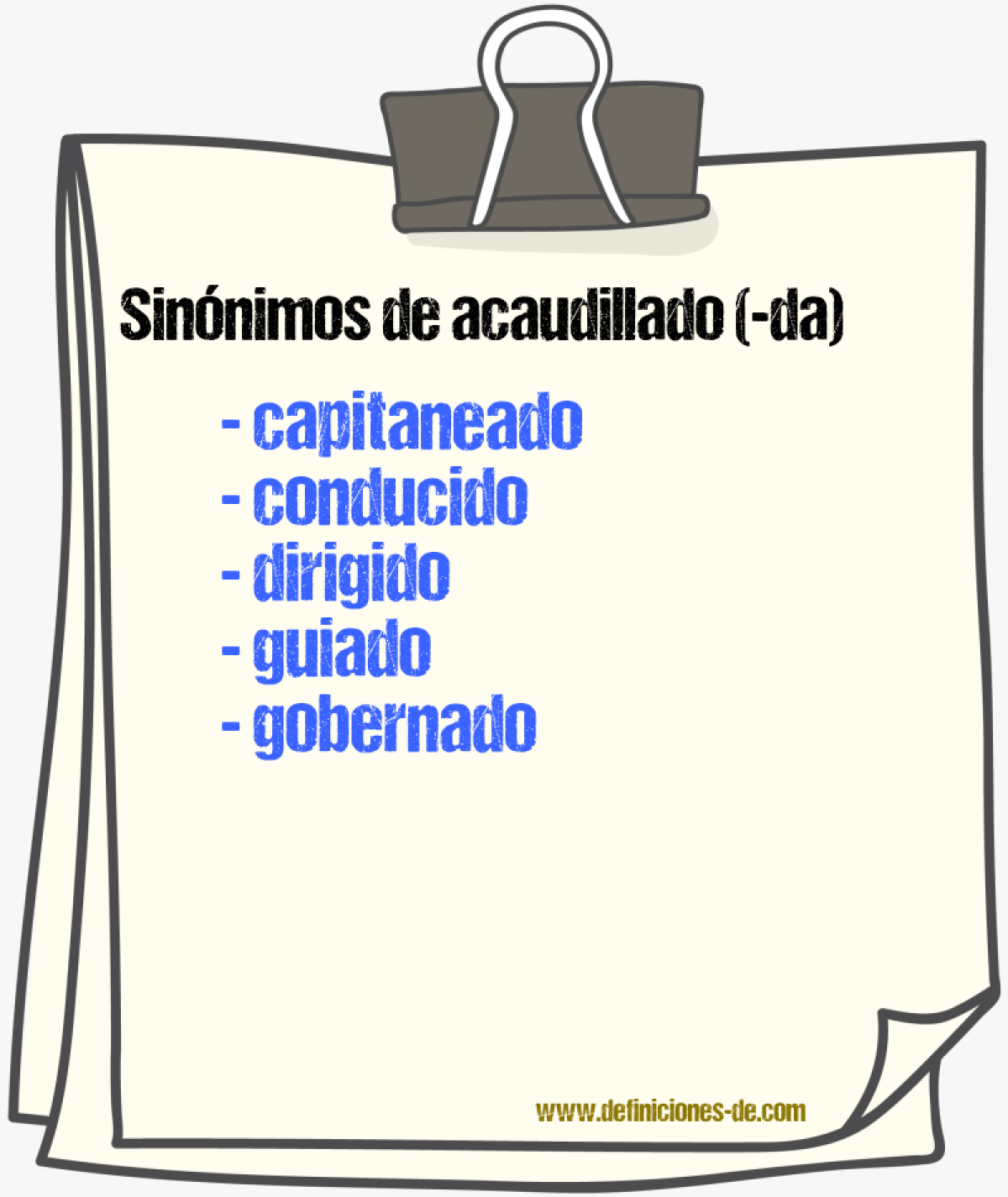 Sinnimos de acaudillado