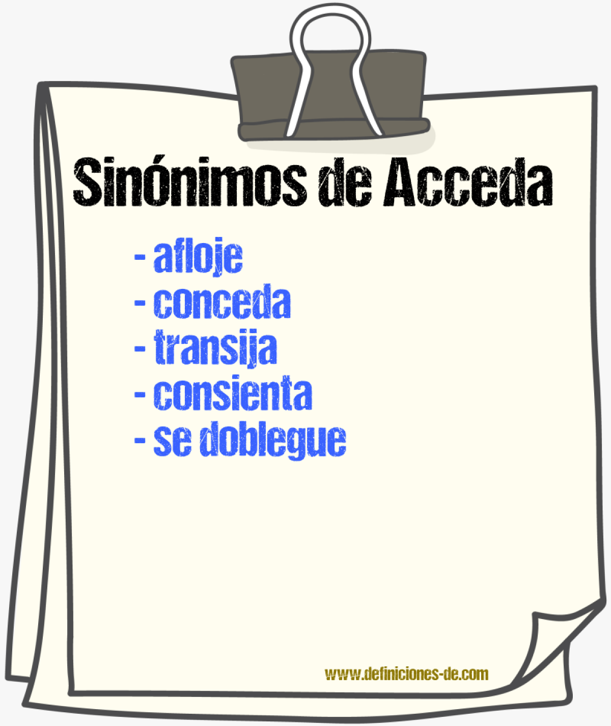 Sinónimos de acceda