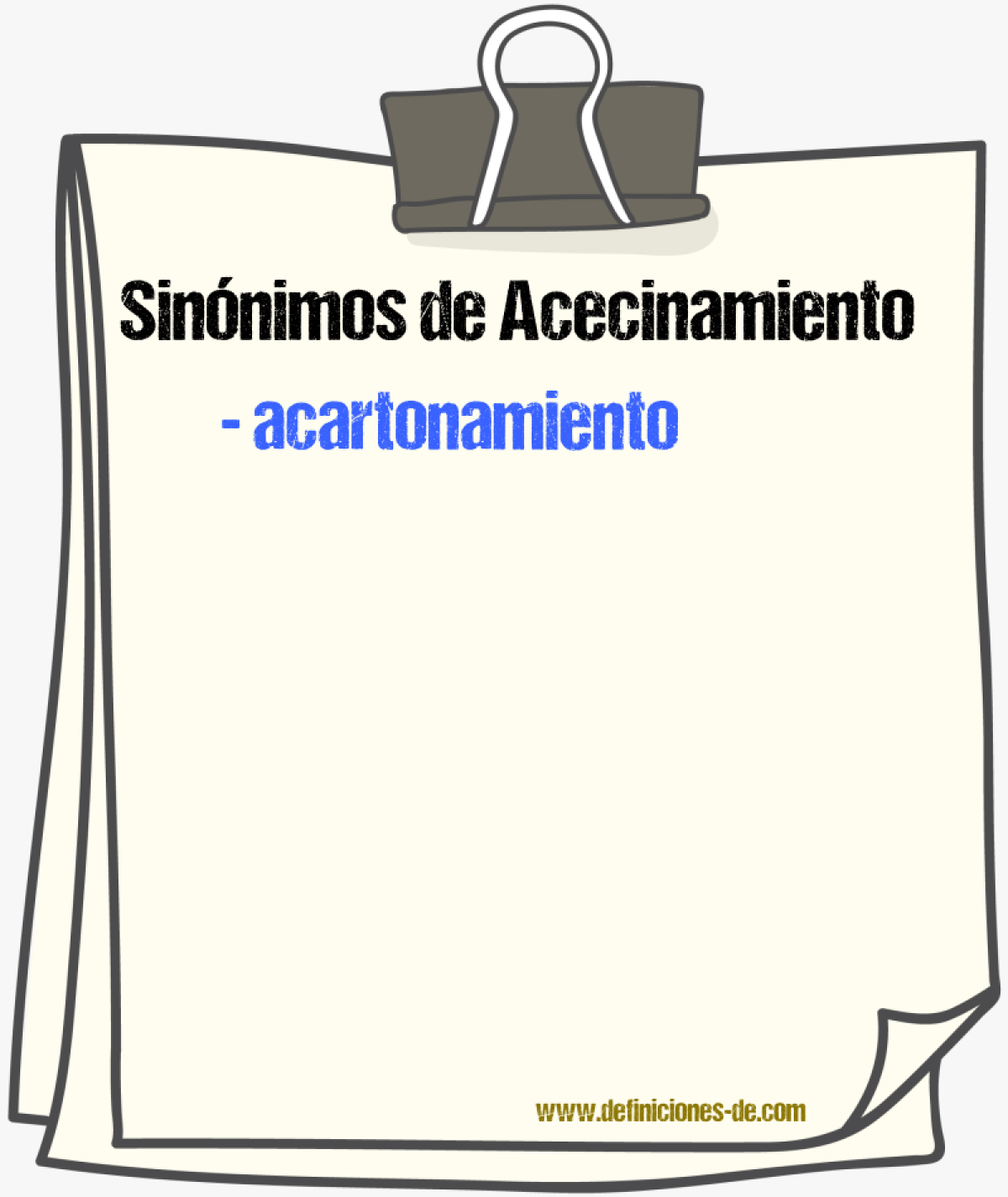 Sinnimos de acecinamiento