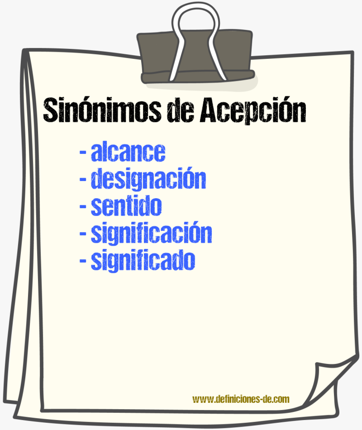 Sinnimos de acepcin