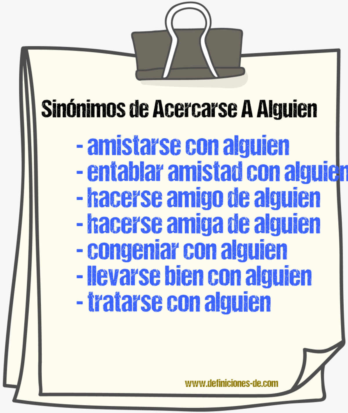 Sinónimos de acercarse a alguien
