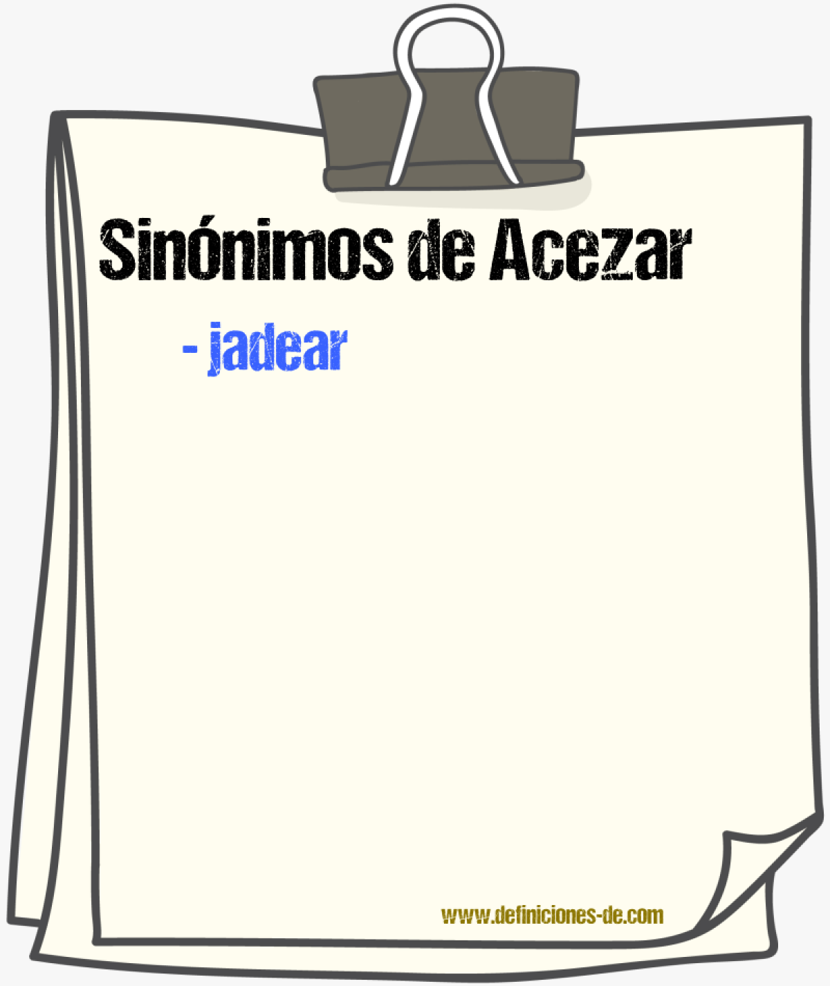 Sinnimos de acezar