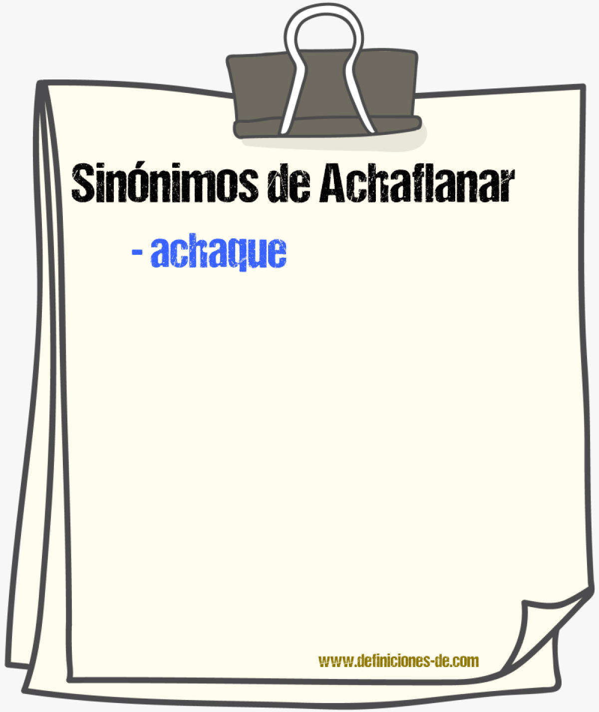 Sinnimos de achaflanar