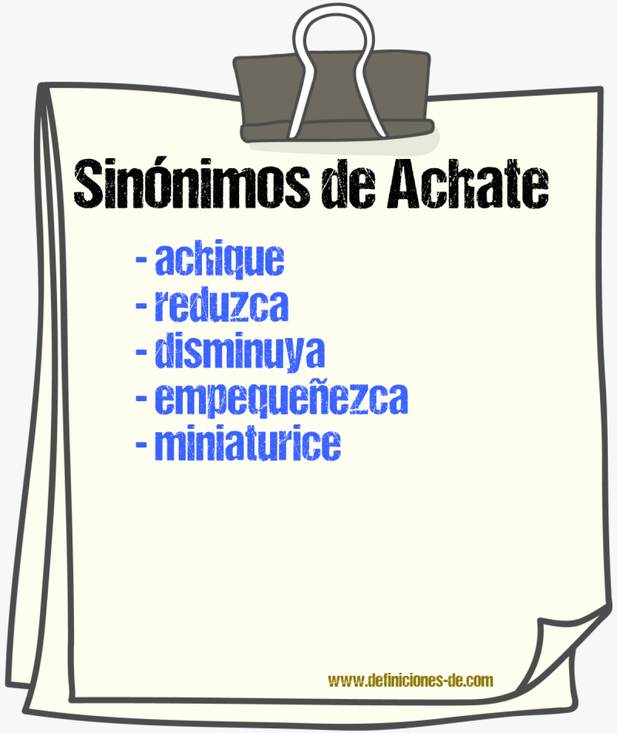 Sinónimos de achate