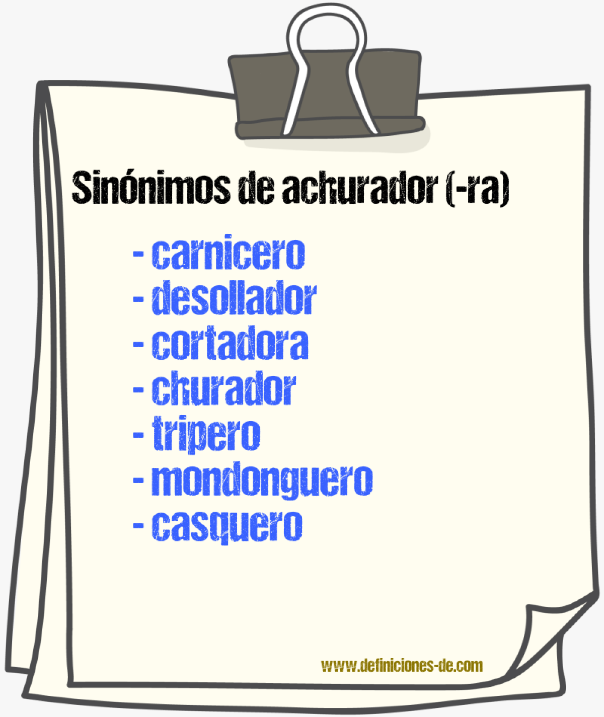 Sinnimos de achurador