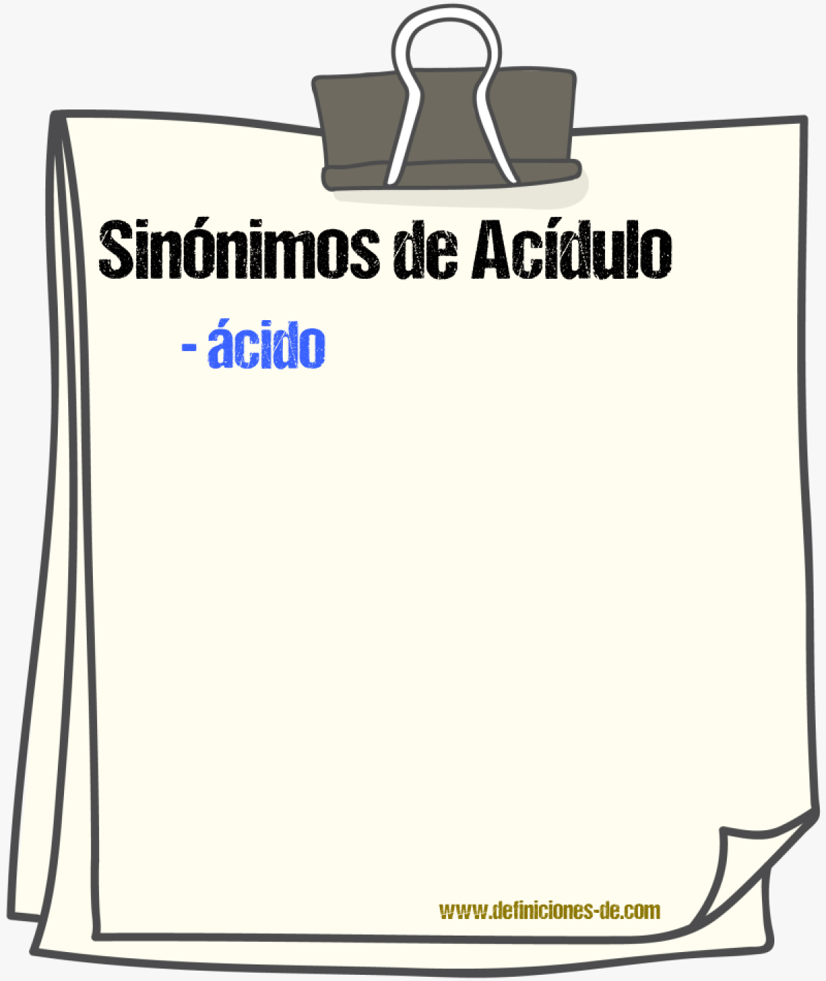 Sinnimos de acdulo