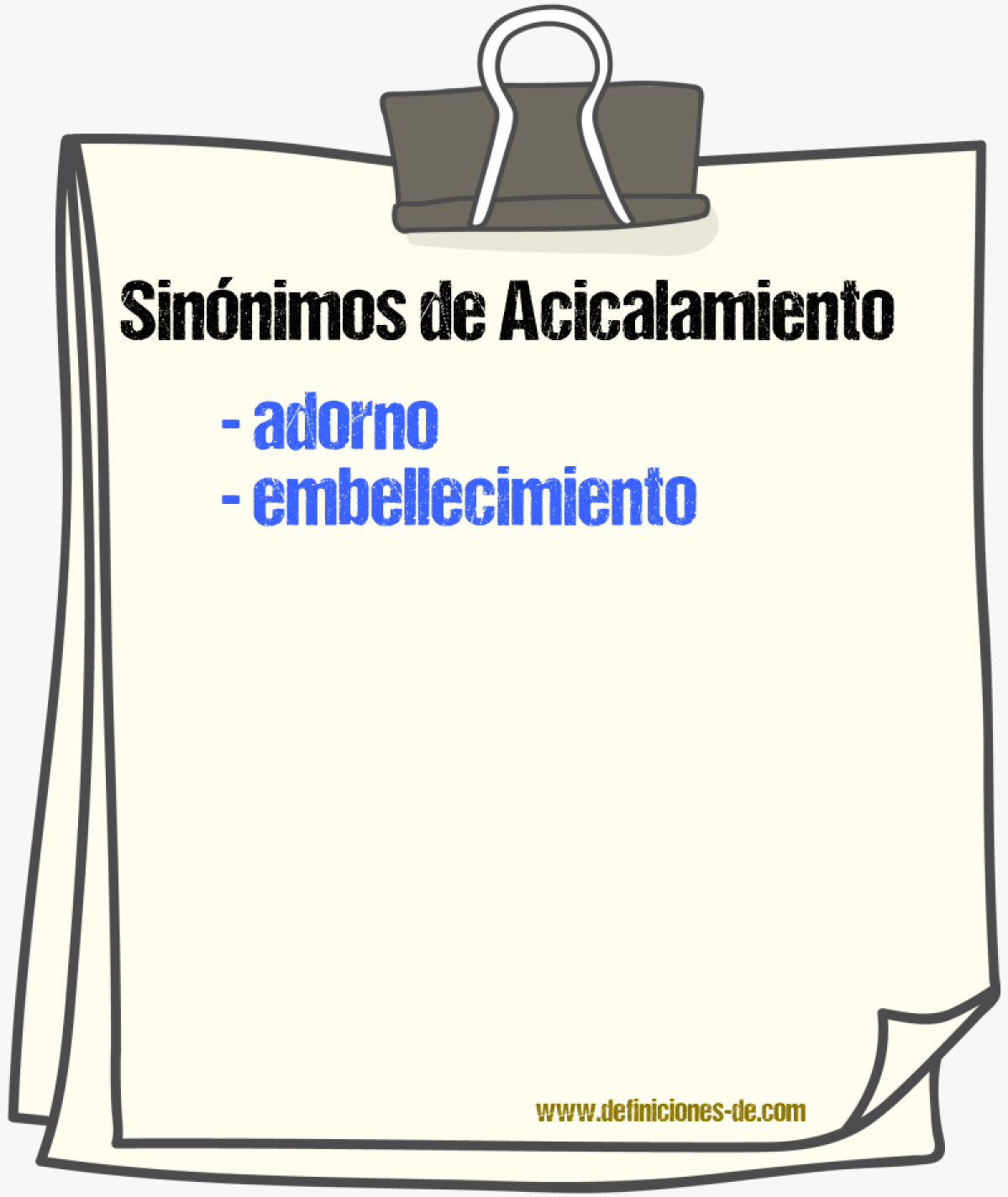 Sinnimos de acicalamiento