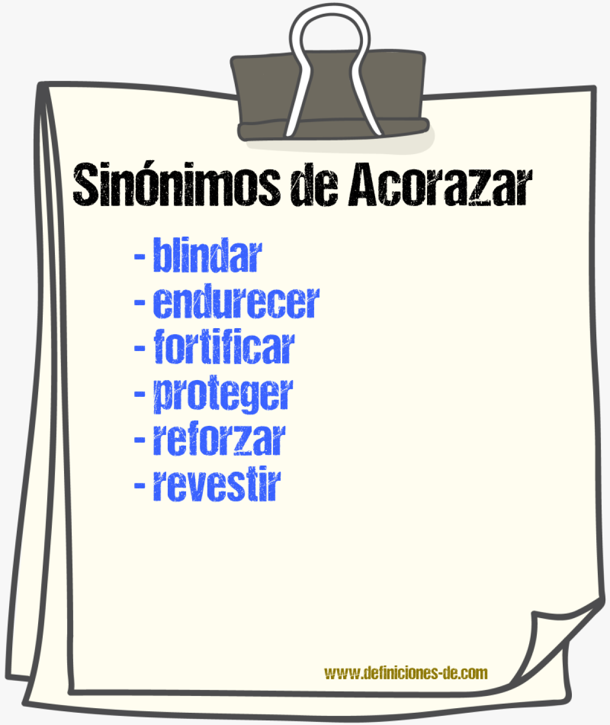 Sinnimos de acorazar