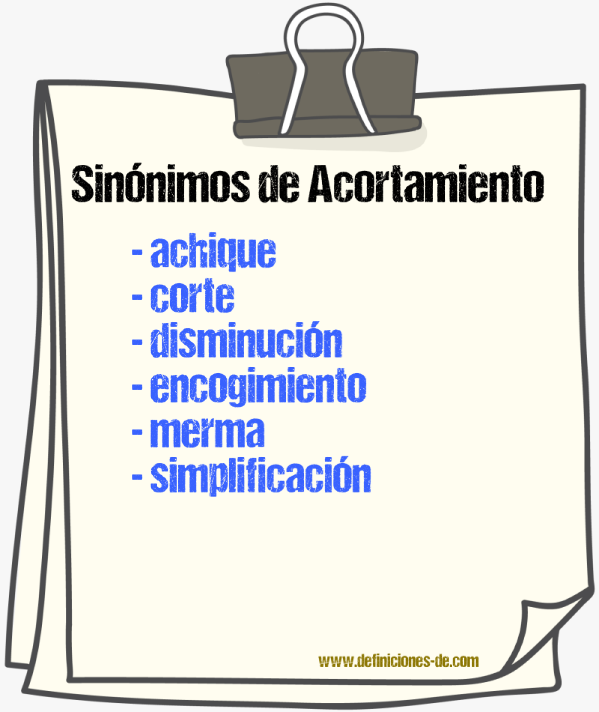 Sinnimos de acortamiento