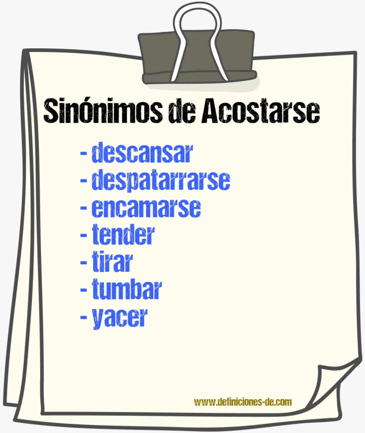 Sinnimos de acostarse