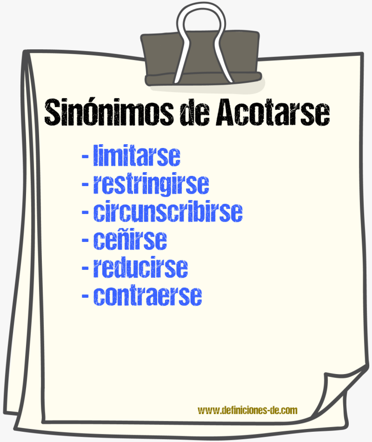 Sinónimos de acotarse