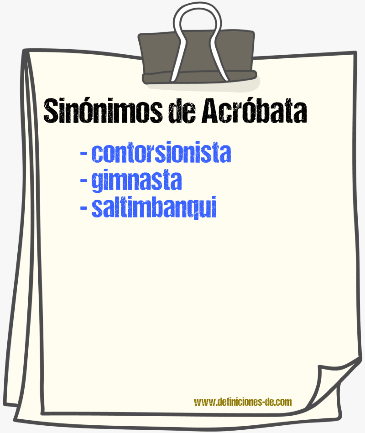 Sinnimos de acrbata