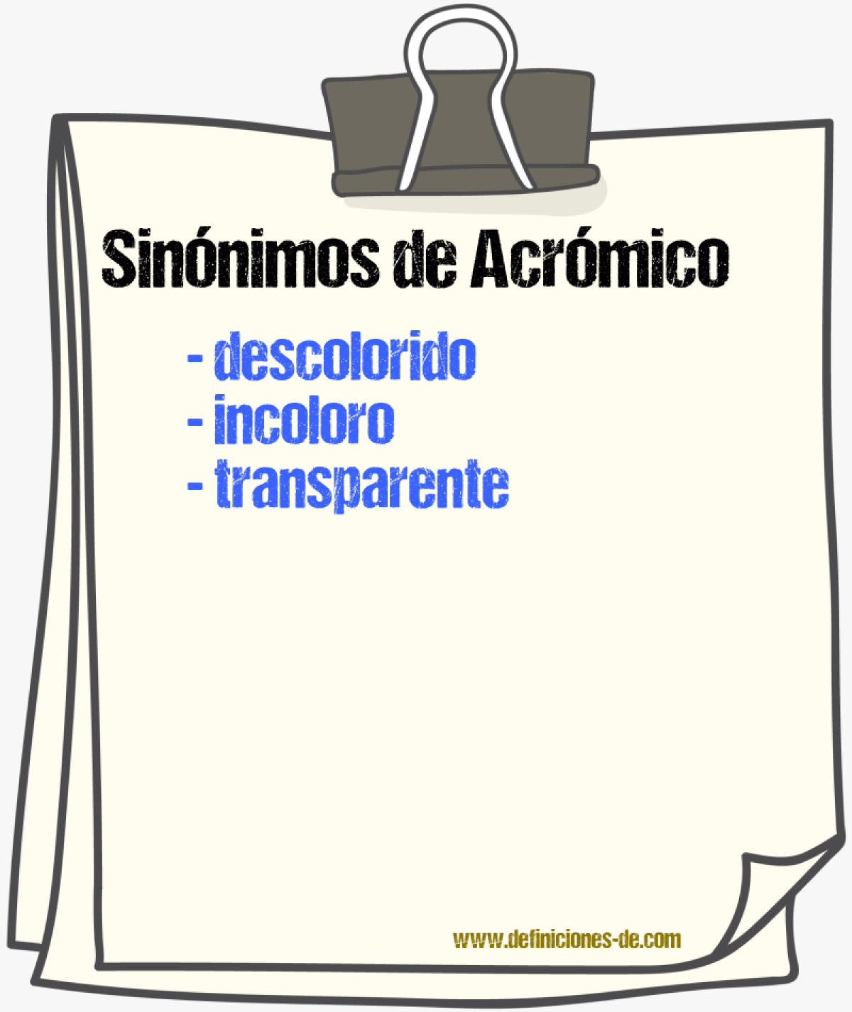 Sinnimos de acrmico