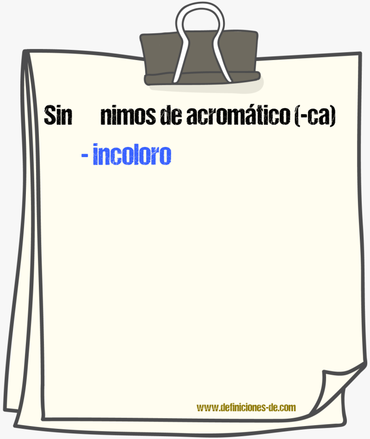 Sinnimos de acromtico