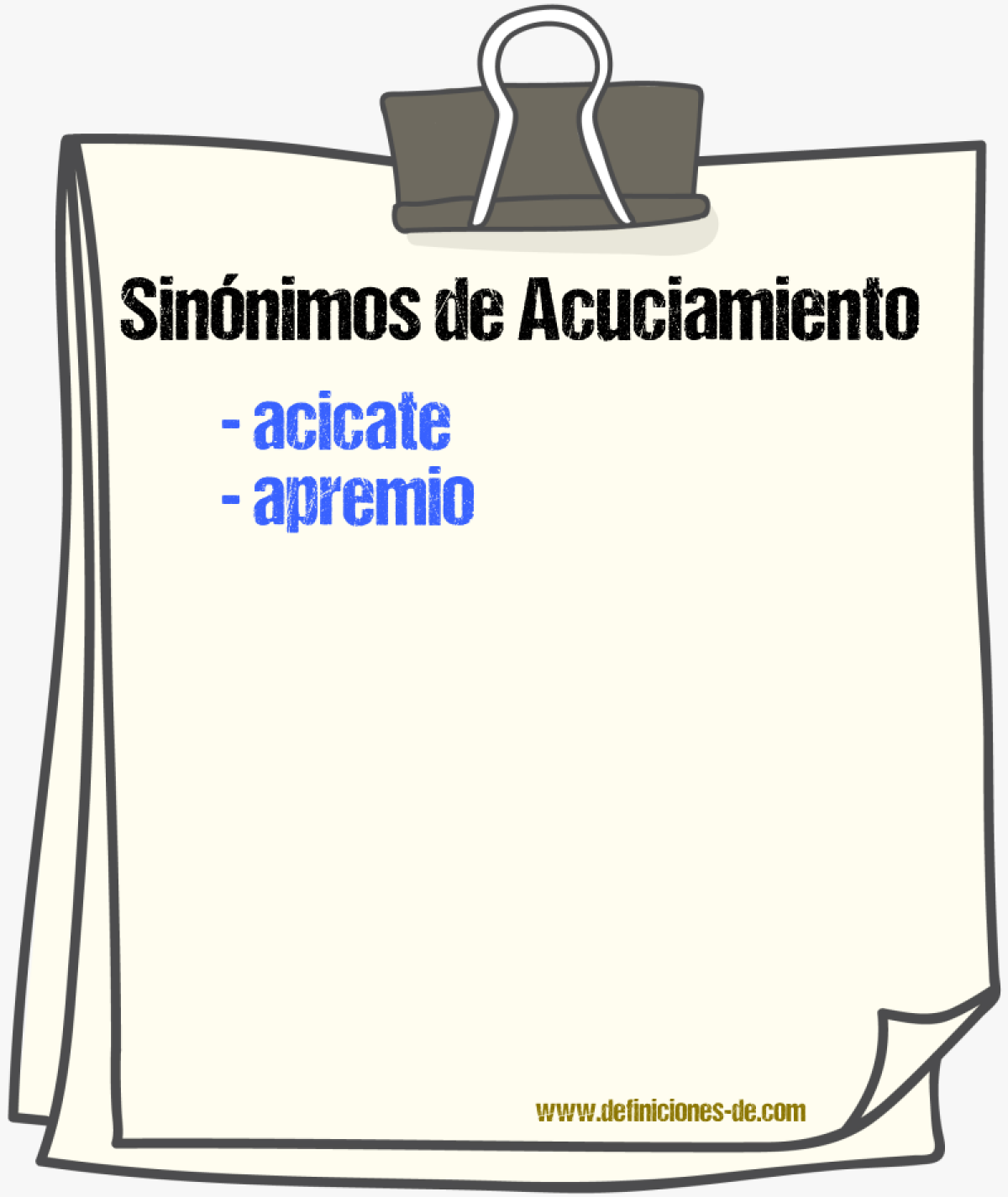 Sinnimos de acuciamiento