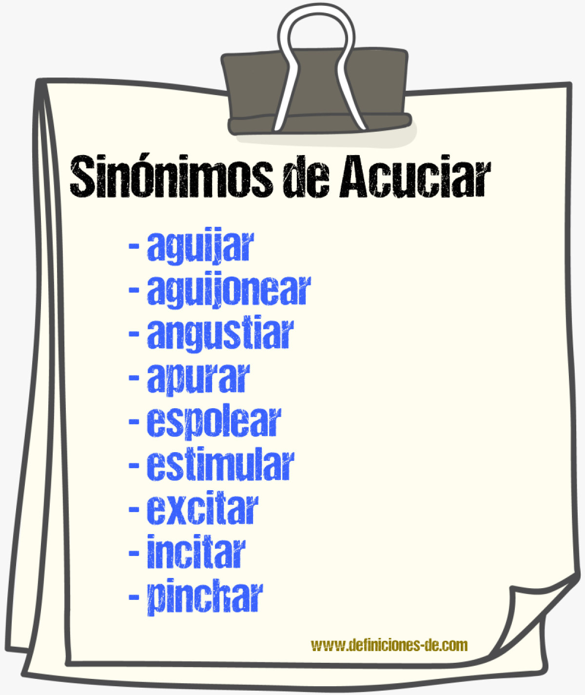 Sinnimos de acuciar