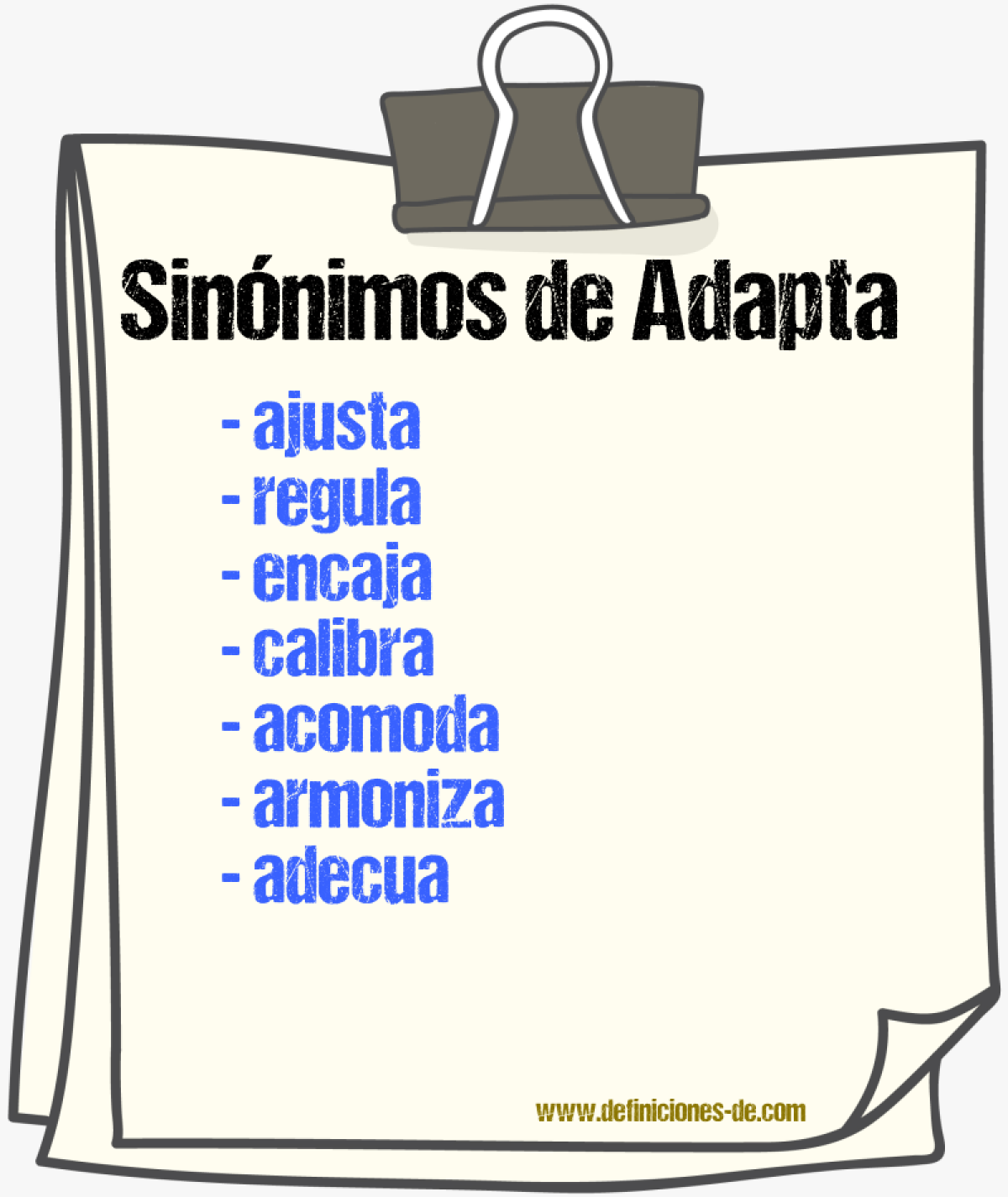 Sinónimos de adapta