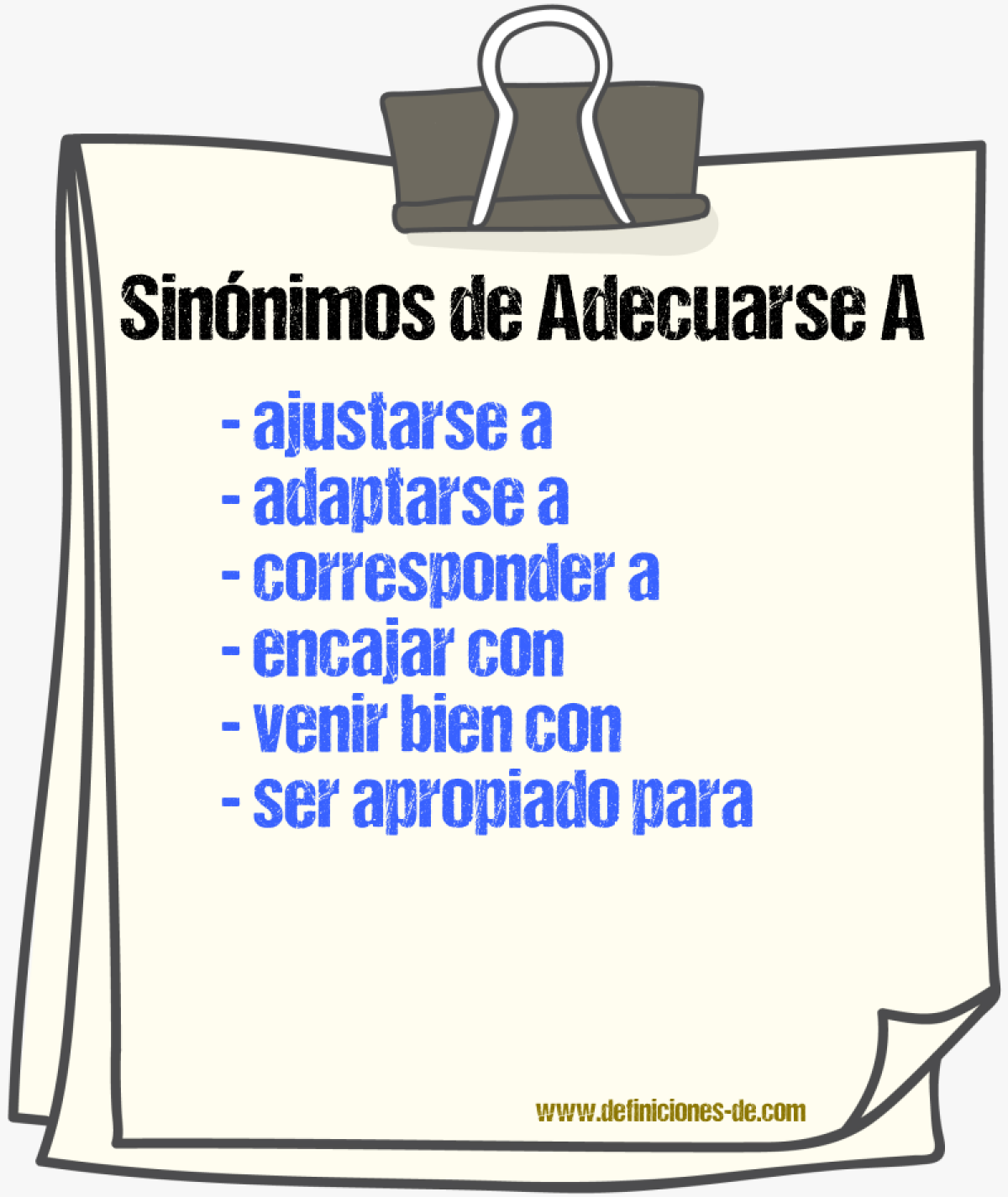 Sinónimos de adecuarse a
