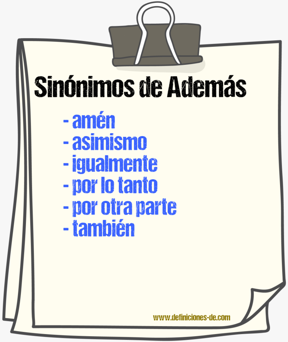 Sinnimos de adems