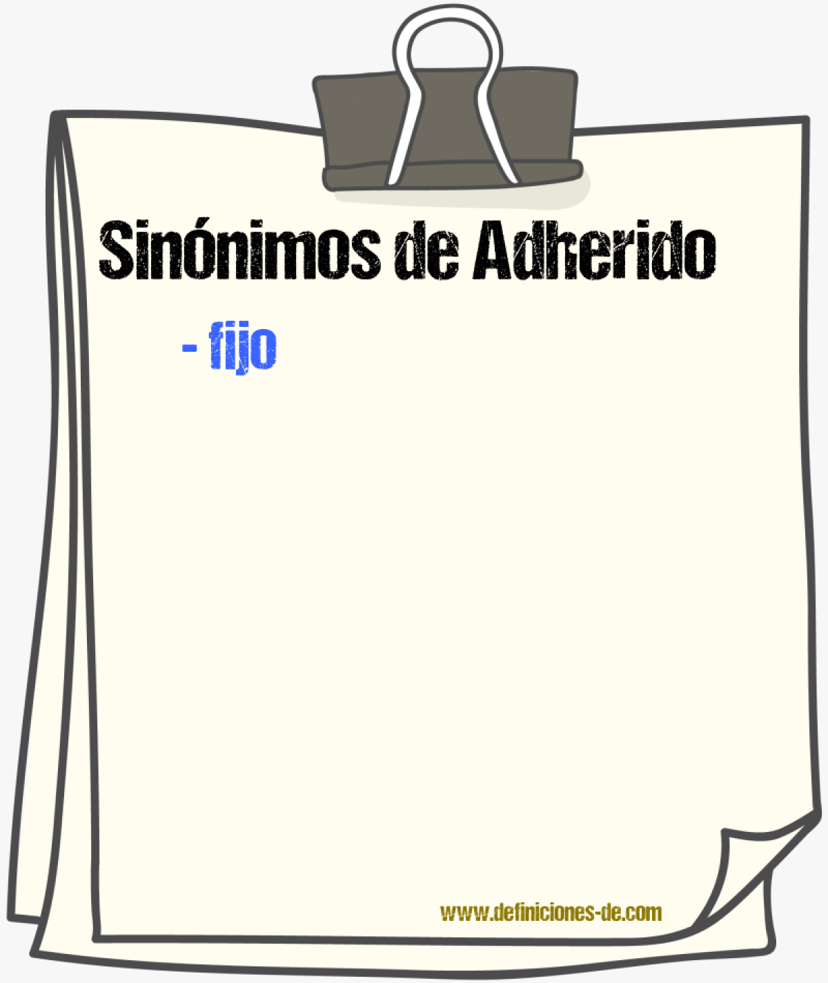 Sinnimos de adherido