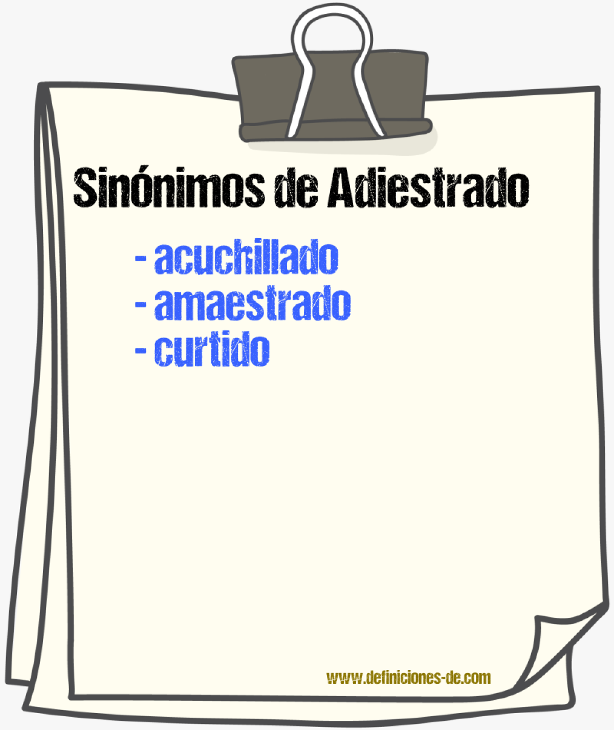 Sinnimos de adiestrado