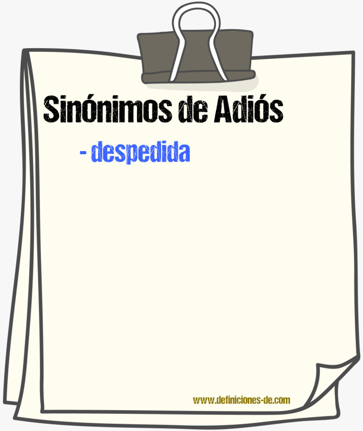 Sinnimos de adis