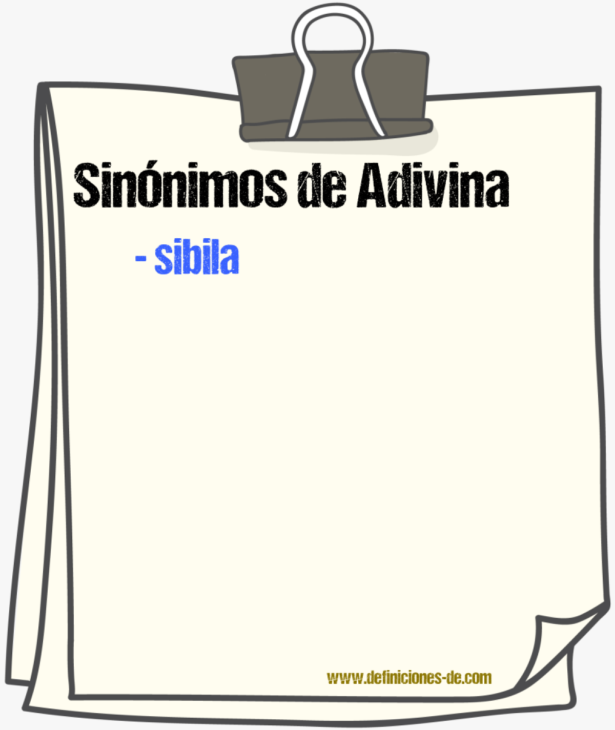 Sinnimos de adivina