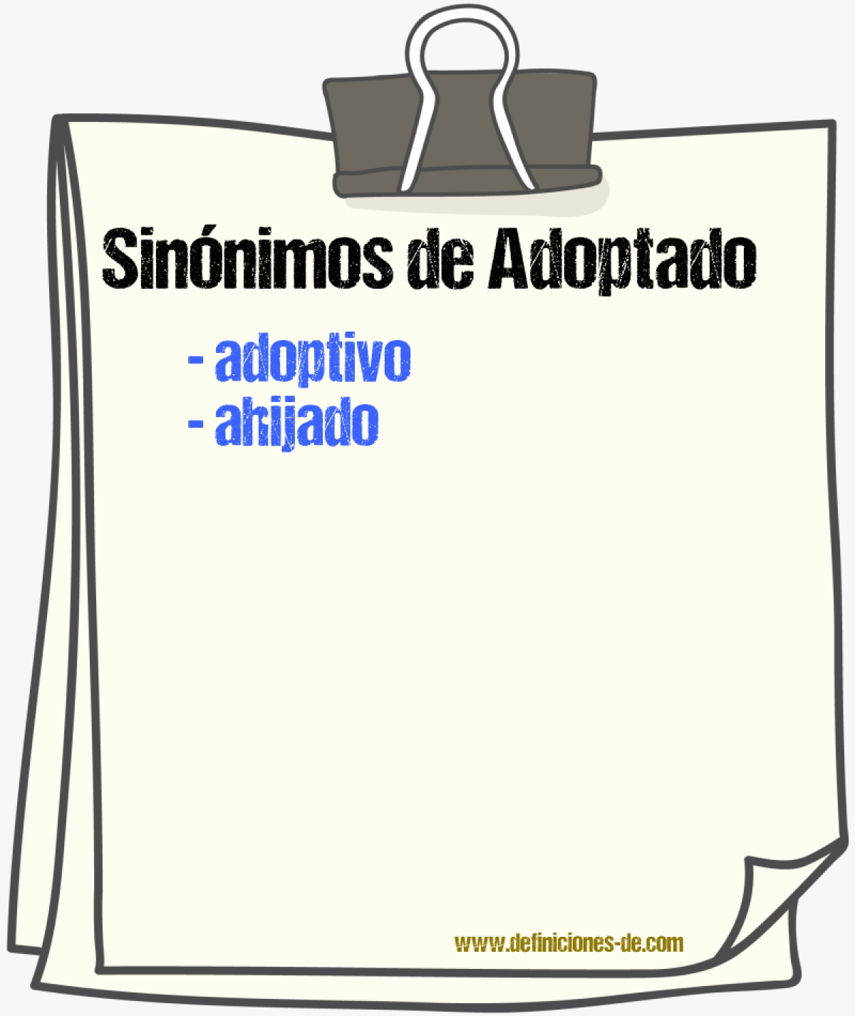 Sinnimos de adoptado