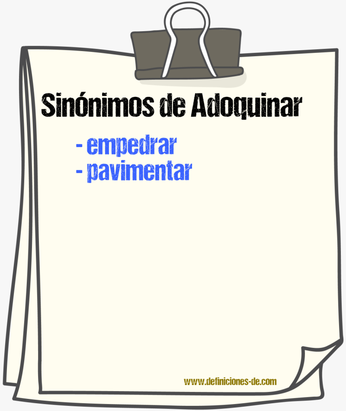 Sinnimos de adoquinar