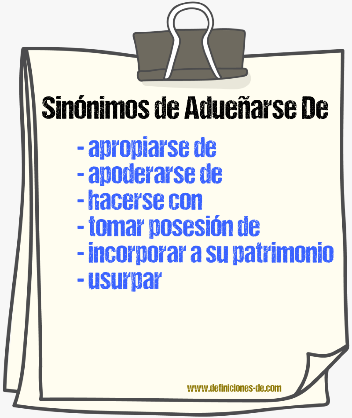 Sinónimos de adueñarse de