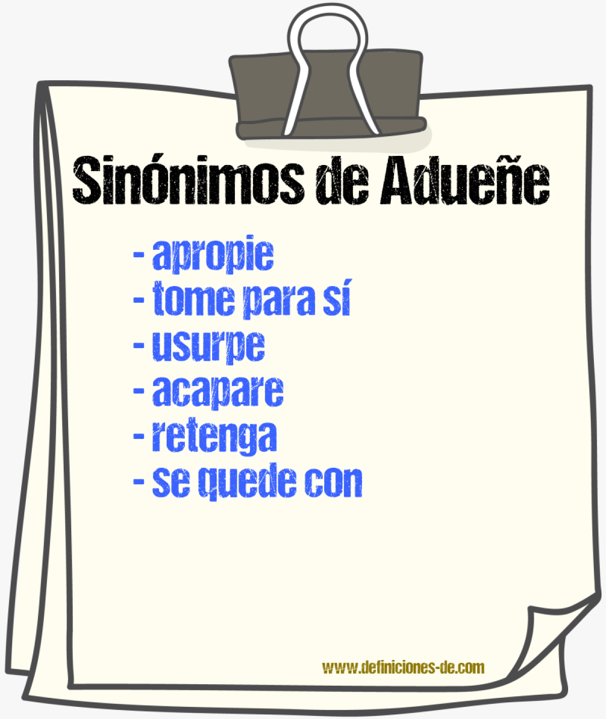 Sinónimos de adueñe