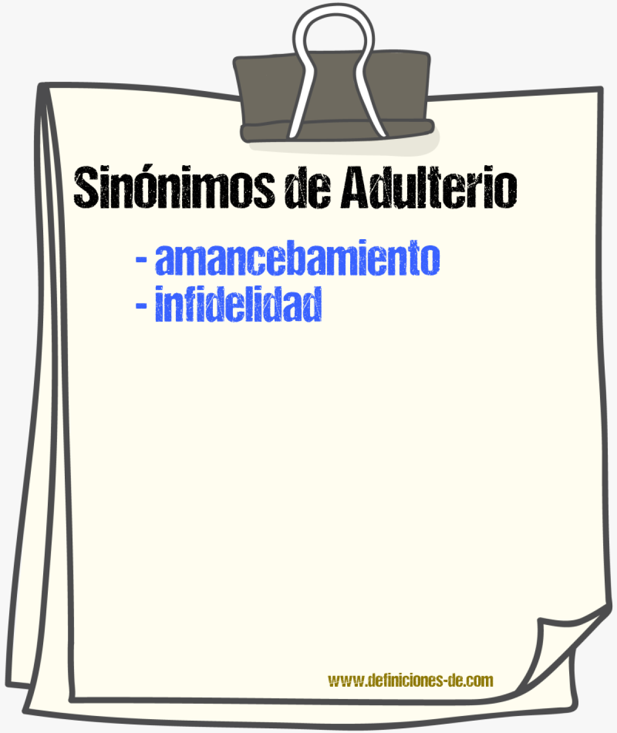 Sinnimos de adulterio