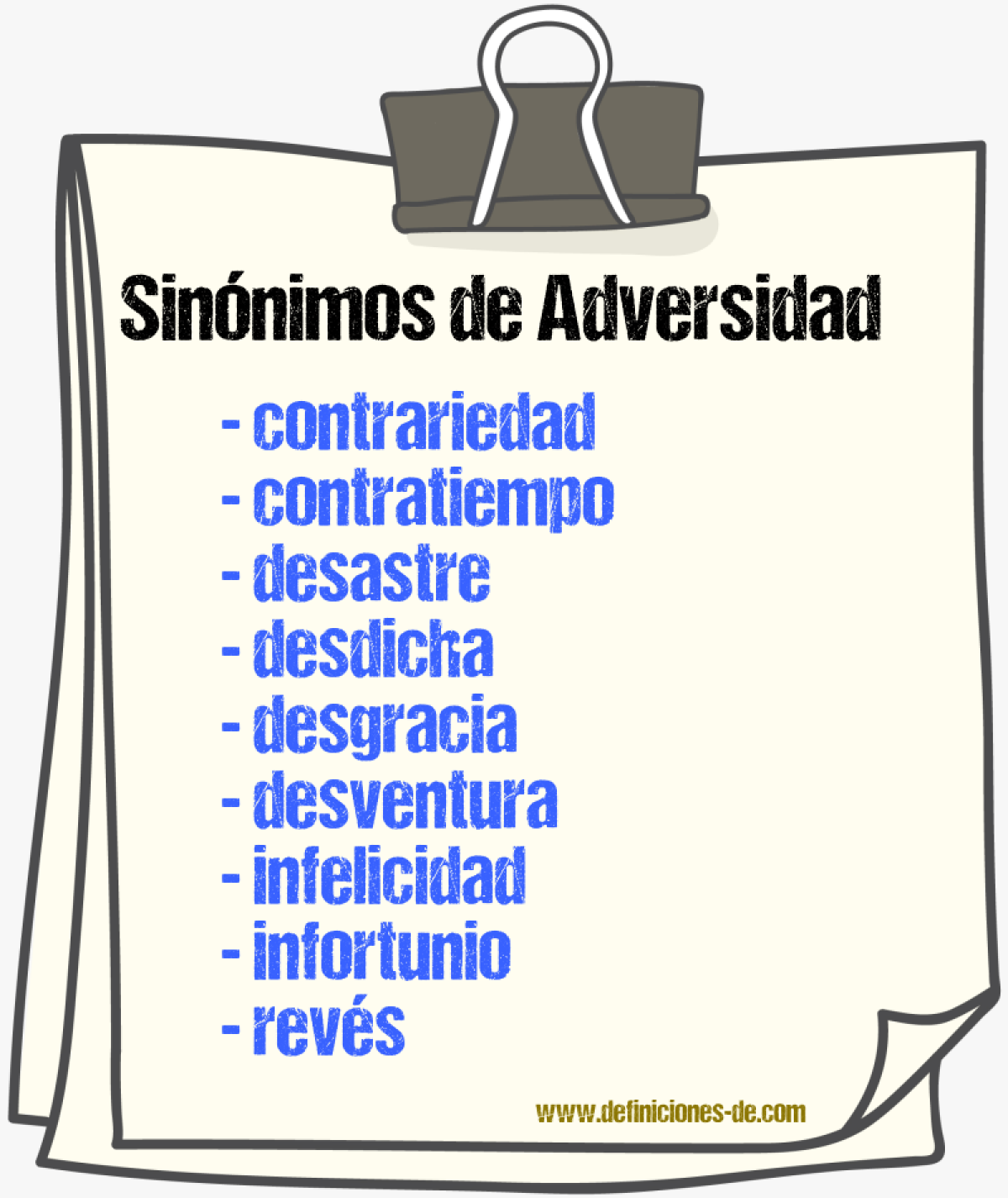 Sinnimos de adversidad