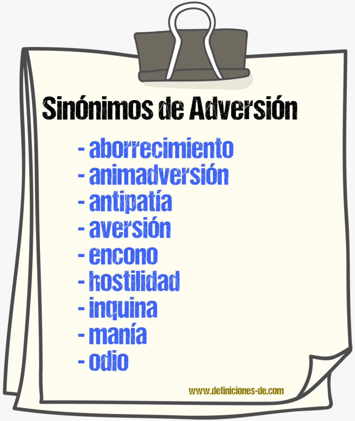 Sinnimos de adversin