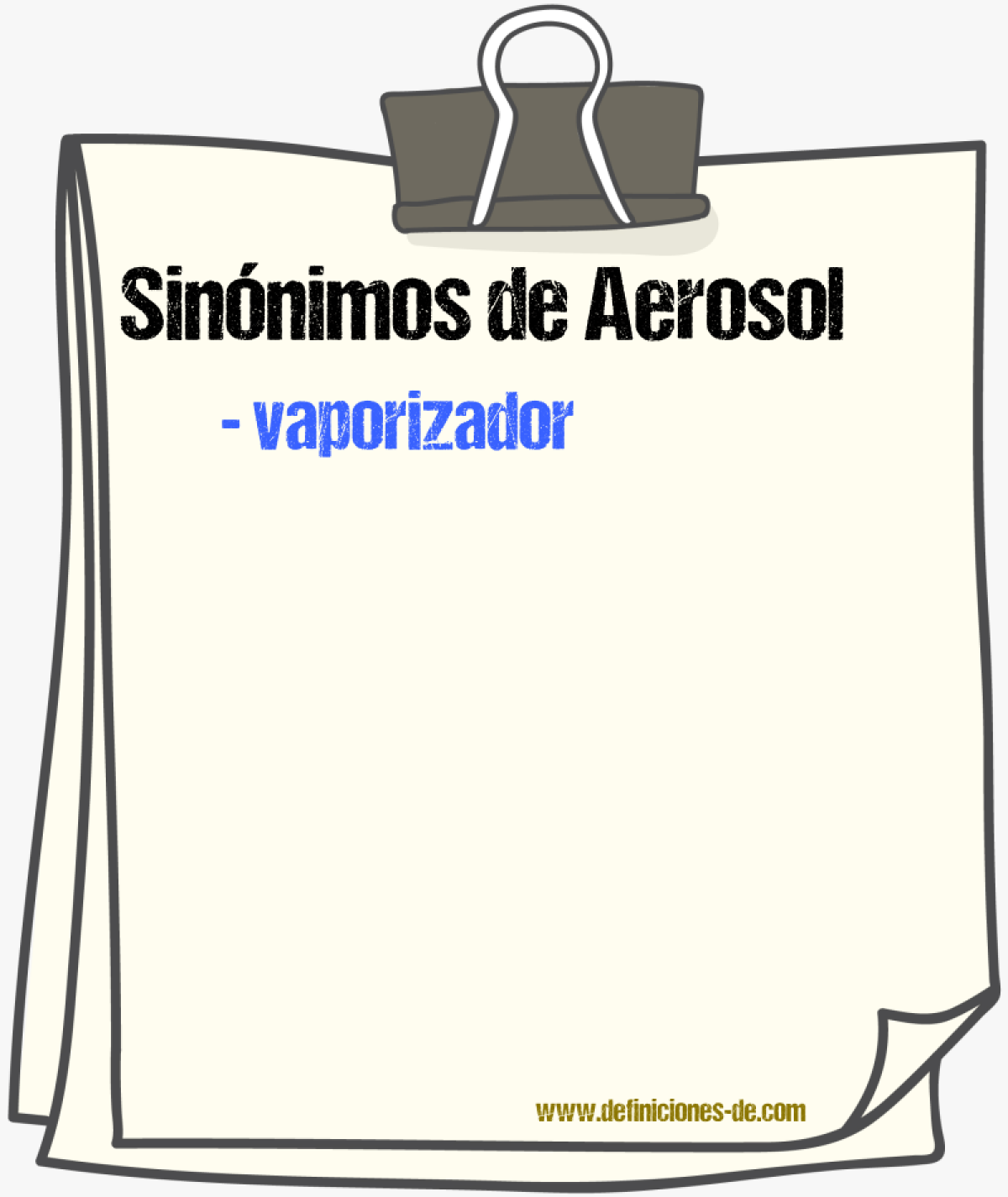 Sinnimos de aerosol