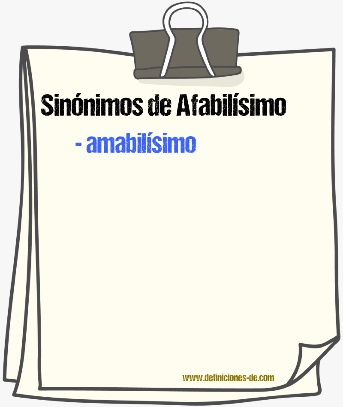 Sinnimos de afabilsimo