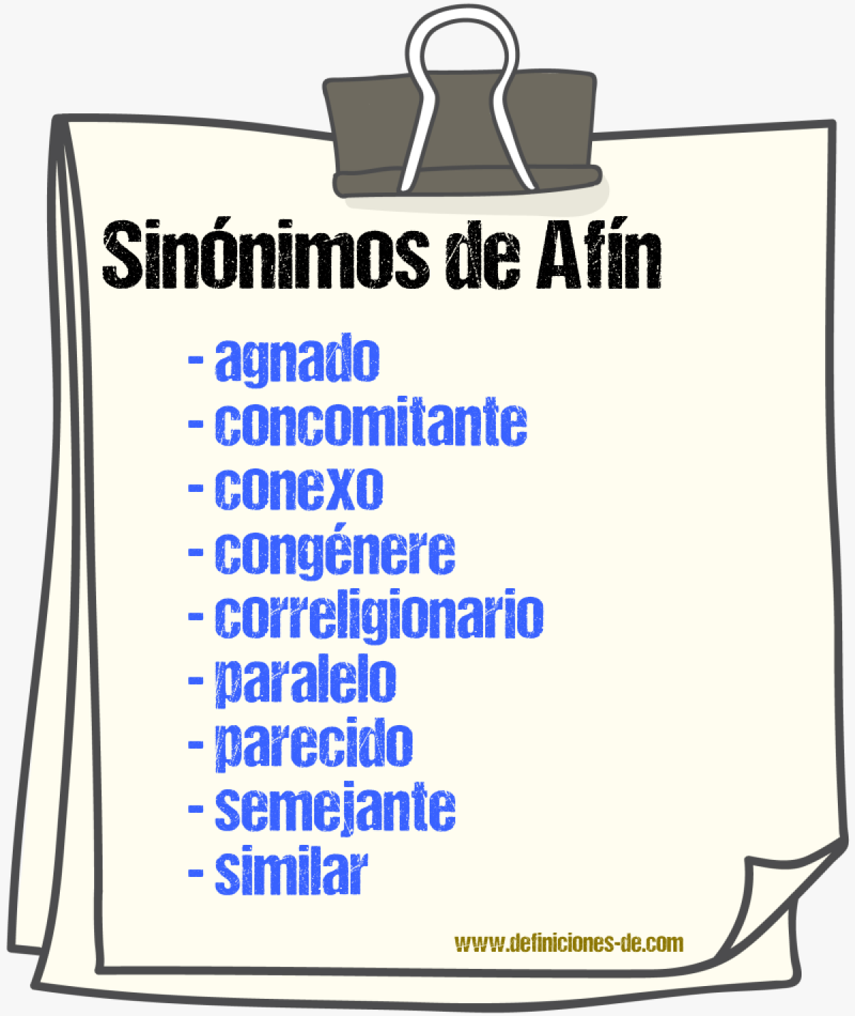 Sinnimos de afn