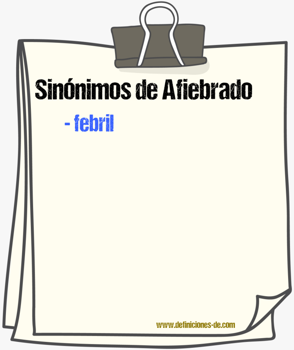 Sinnimos de afiebrado