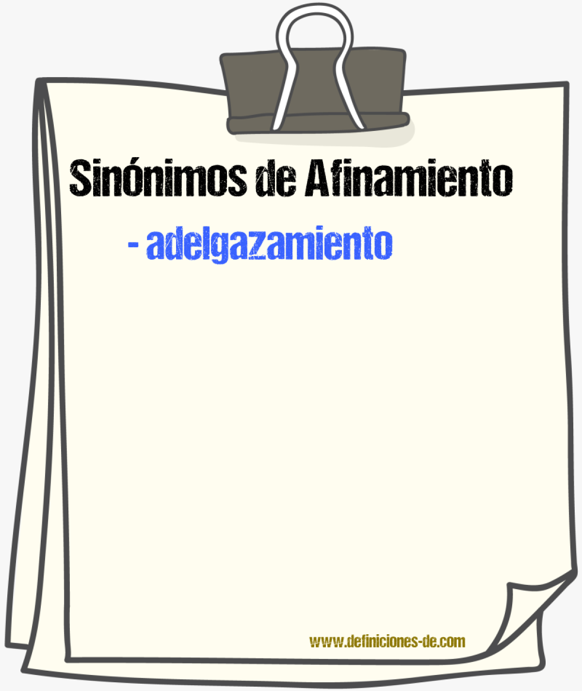 Sinnimos de afinamiento