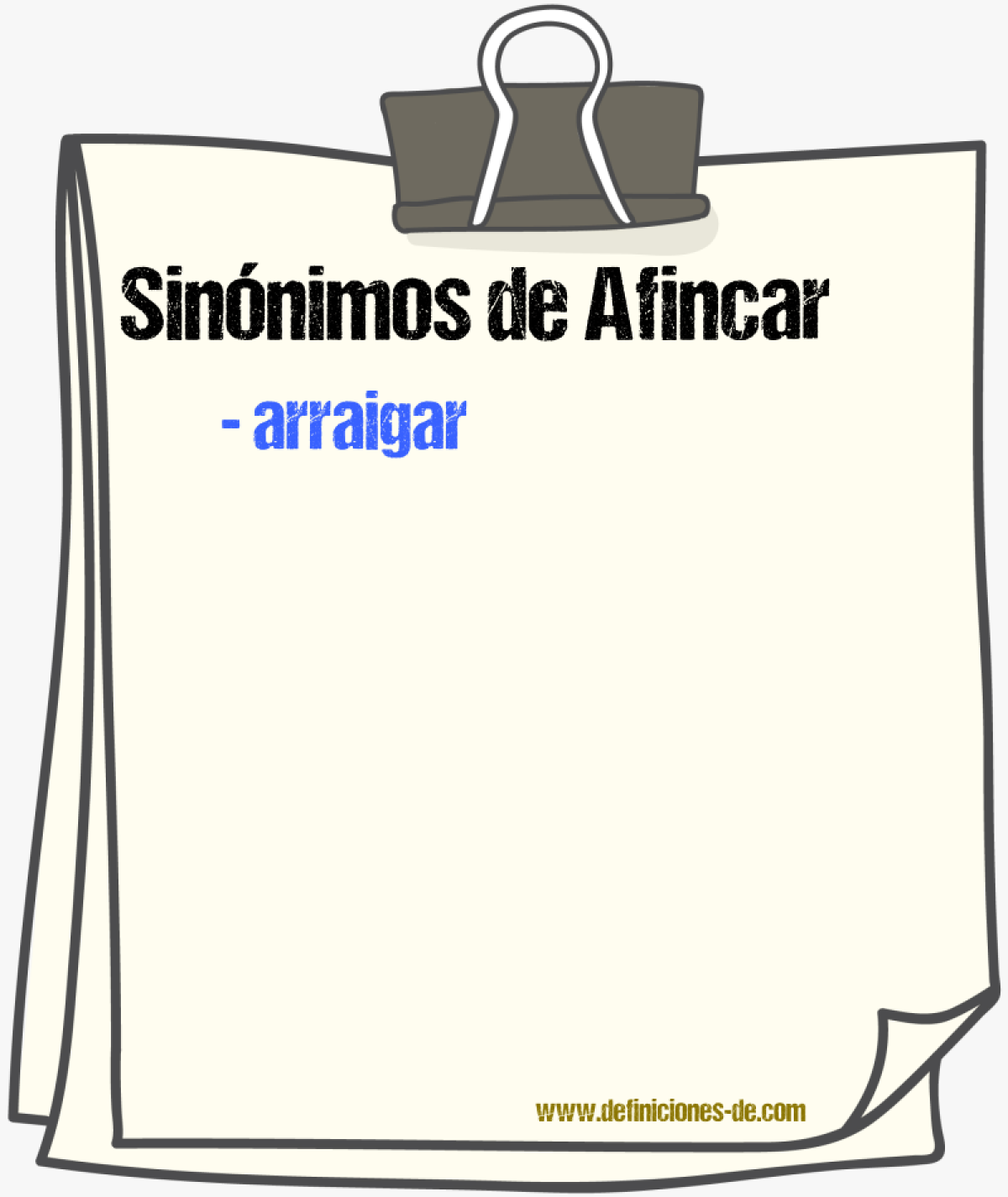 Sinnimos de afincar